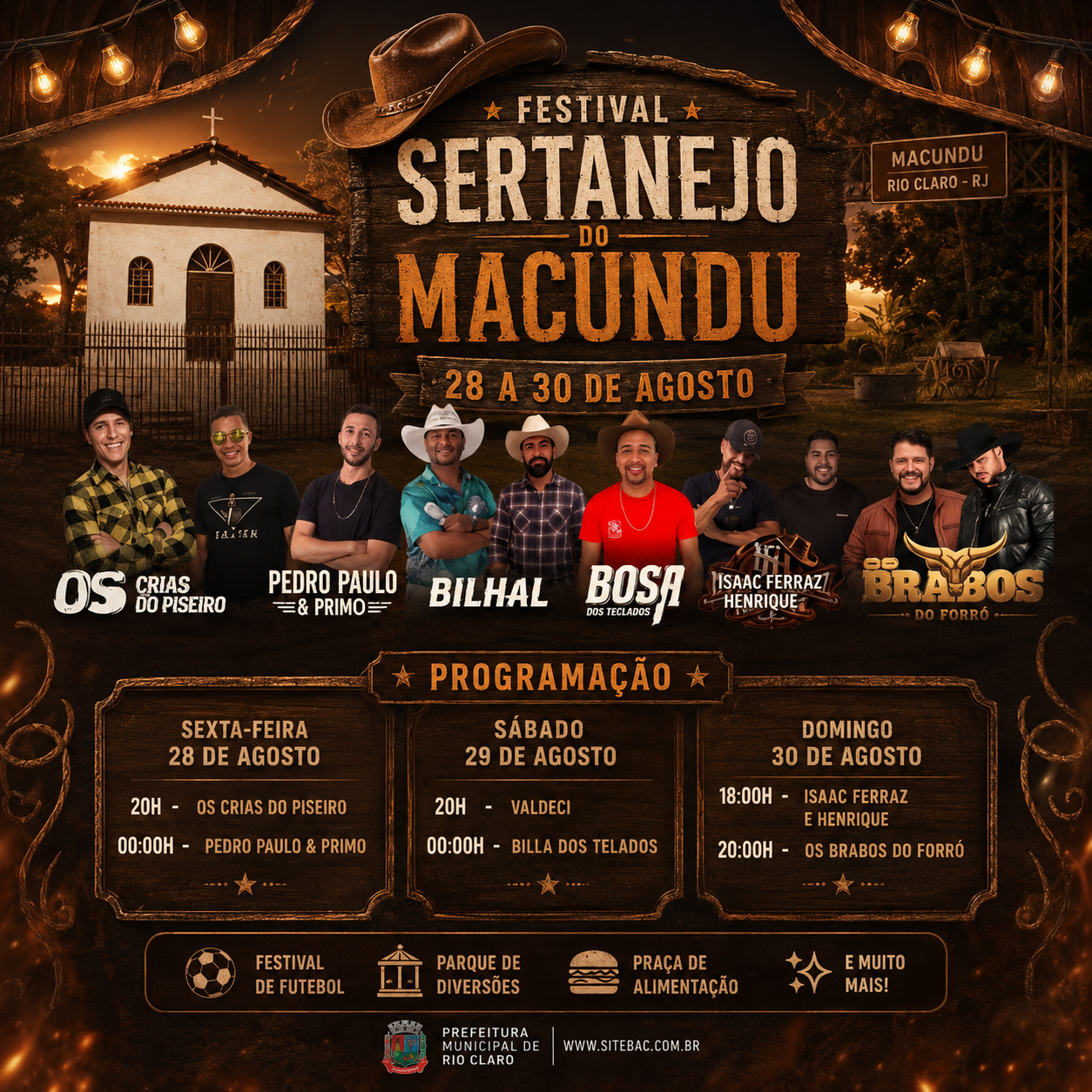 Festival Sertanejo do Macundu promete três dias de música, esporte e lazer em Rio Claro
