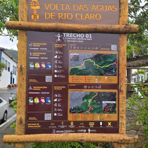 Primeiros trechos da Trilha Volta das Águas de Rio Claro recebem placas de identificação