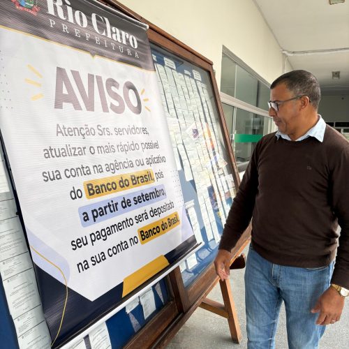 Servidores de Rio Claro devem ativar conta no Banco do Brasil para receber salário